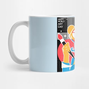 World Art Day Paint Mug